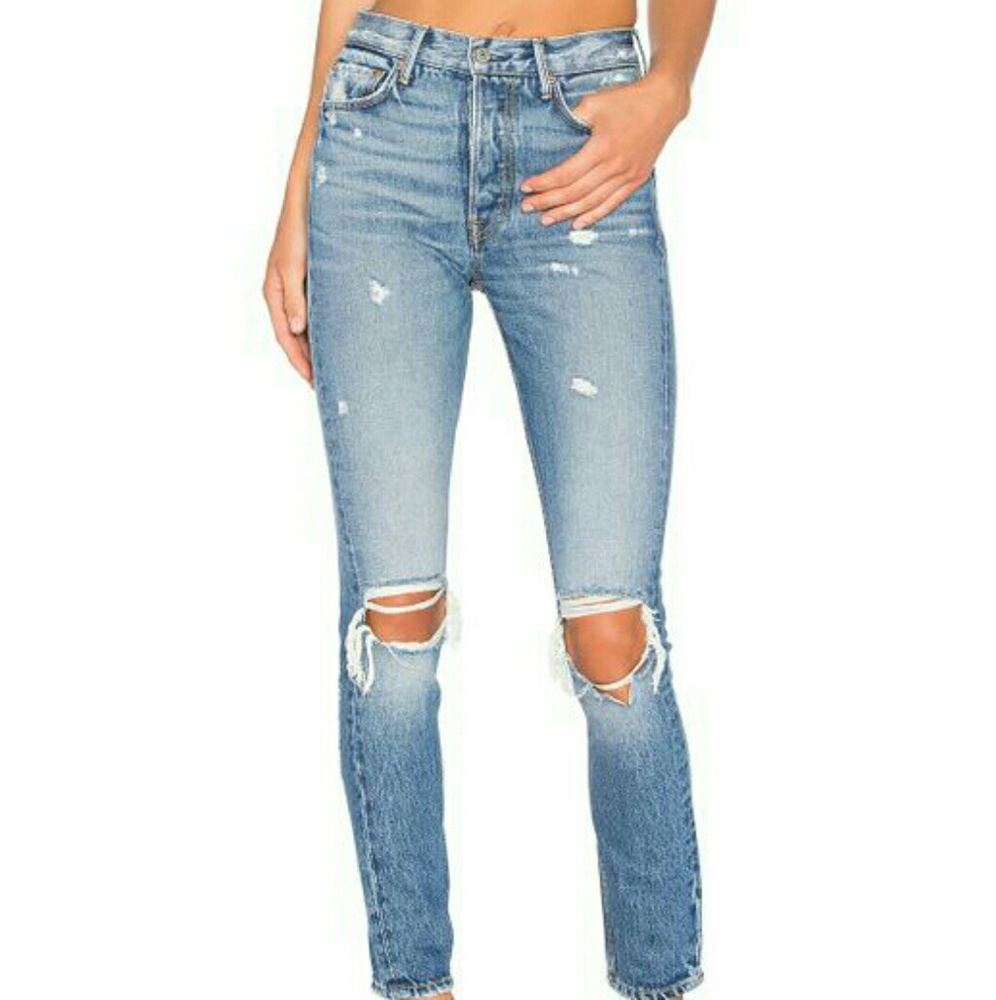 NWT GRLFRND Karolina distressed jeans